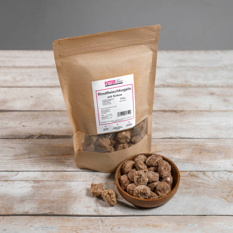 Futterbar Rindfleischkugeln mit Kokos 250g