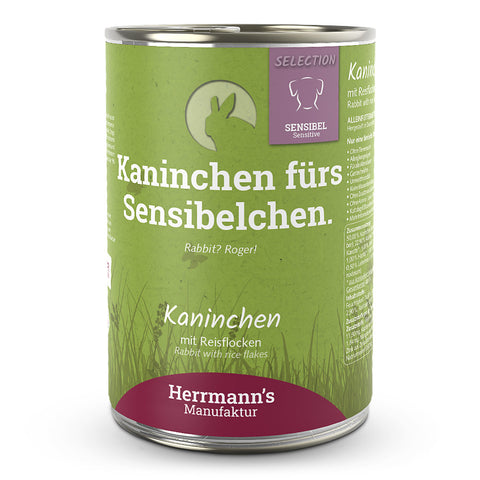 Kaninchen mit Reisflocken und Apfel