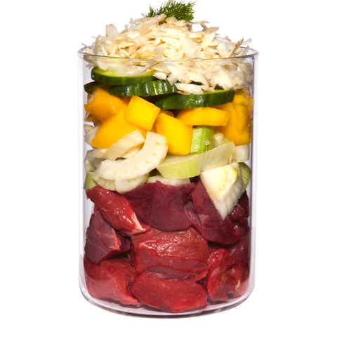 Light Rind mit Kürbis, Mango und Artischocke