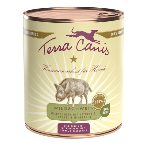 Wildschwein mit Naturreis, Fenchel und Himbeere
