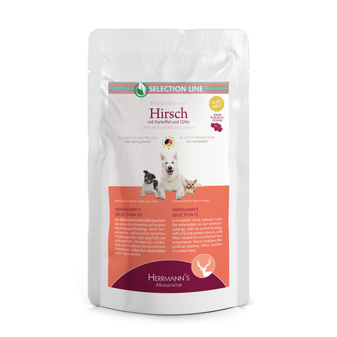 Hirsch mit Kartoffel und Quitte