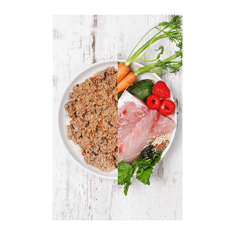 Fisch mit Amaranth, Karotte & Löwenzahn