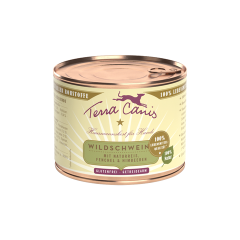 Wildschwein mit Naturreis, Fenchel und Himbeere