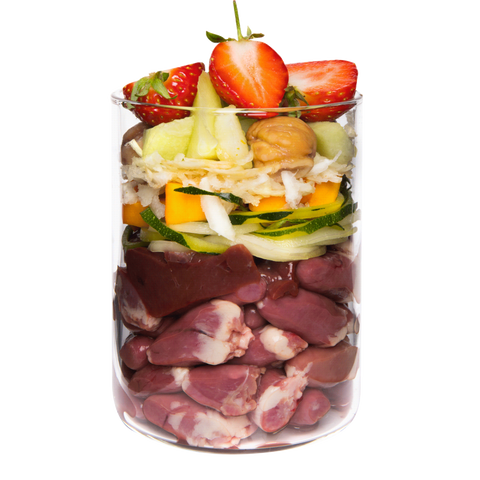 Ente mit Kürbis, Erdbeere und Holunder