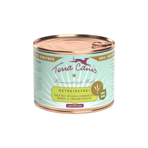 Kalb mit Petersilienwurzel, Mango und Johannisbeere