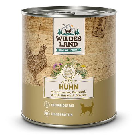 Huhn mit Karotten, Zucchini, Wildkräutern und Distelöl