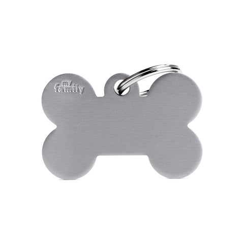 Personalisierbare Hundemarke Knochen Aluminium Groß