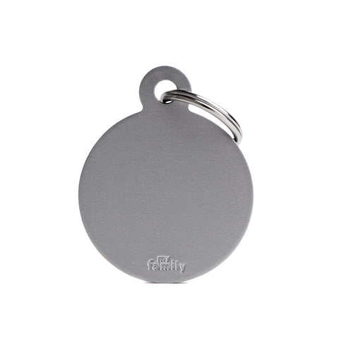 Personalisierbare Hundemarke Kreis Aluminium Groß