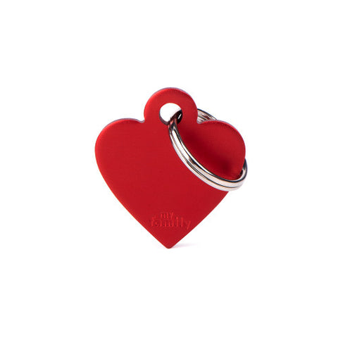 Personalisierbare Hundemarke Herz Aluminium