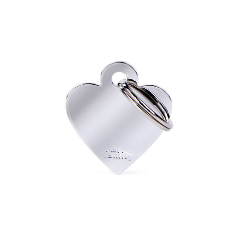 Personalisierbare Hundemarke Herz Aluminium
