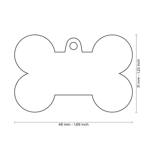 Personalisierbare Hundemarke Knochen "The Legend" Bronx