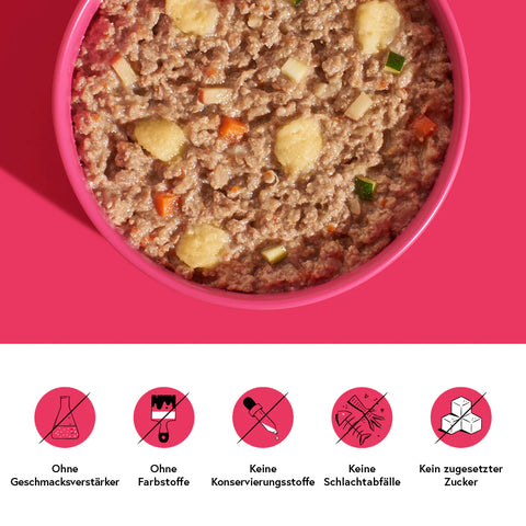 Fred Schwein mit Spätzle