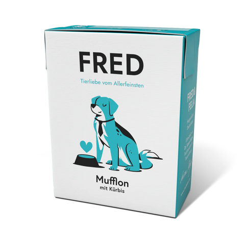 Fred Mufflon mit Kürbis