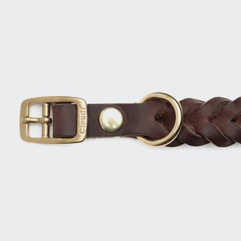 Cloud7 Hundehalsband Central Park Saddle Brown Gold