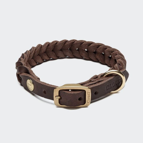 Cloud7 Hundehalsband Central Park Saddle Brown Gold
