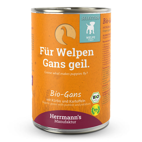 Bio Gans mit Spinat und Kartoffeln