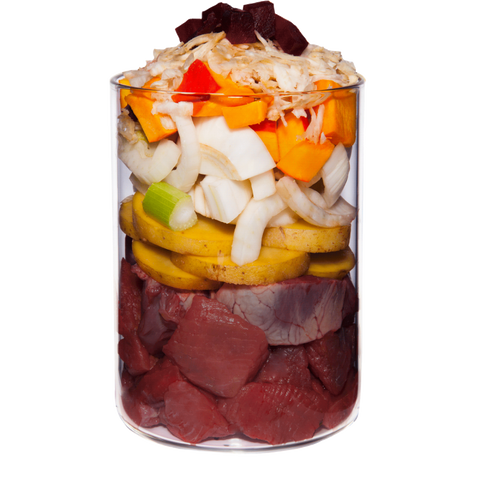 Pferd mit Steckrübe, Fenchel und Salbei