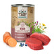 Rind mit Süßkartoffeln, Heidelbeeren, Wildkräutern und Distelöl