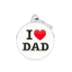 Personalisierbare Hundemarke "I love Dad" Groß