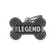 Personalisierbare Hundemarke Knochen "The Legend" Bronx