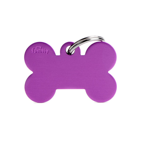 Personalisierbare Hundemarke Knochen Aluminium Klein